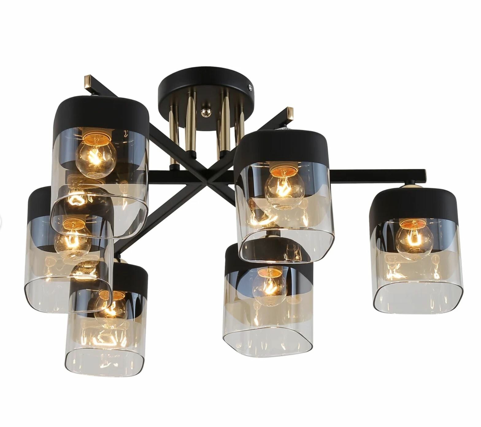 Изображение товара Люстра Rivoli Isadora 6хЕ27x40 Вт модерн черная стильная освещение