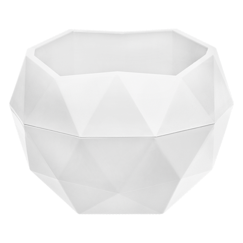 Изображение товара Кашпо Топаз 2,5л Белое из прочного материала для цветов и растений