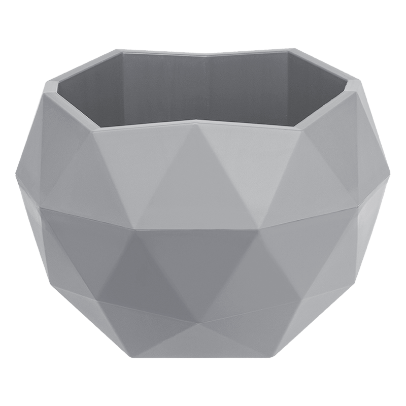 Изображение товара Кашпо Топаз объем 2,5 литра серый жемчуг пластиковое декоративное