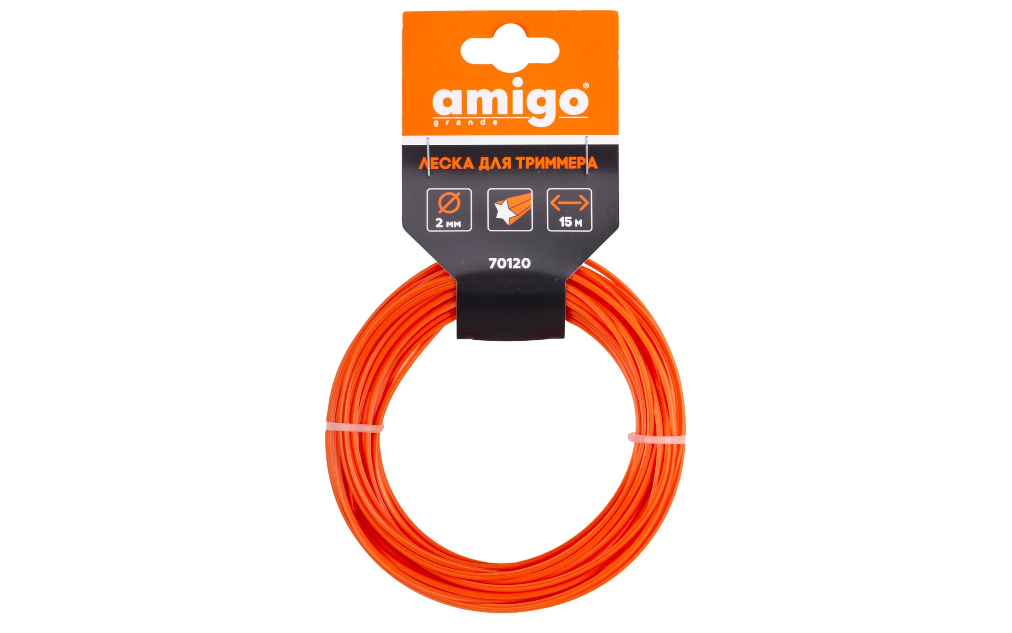 Изображение товара Леска для триммера Amigo Звезда 2,0 мм 15 м 70120
