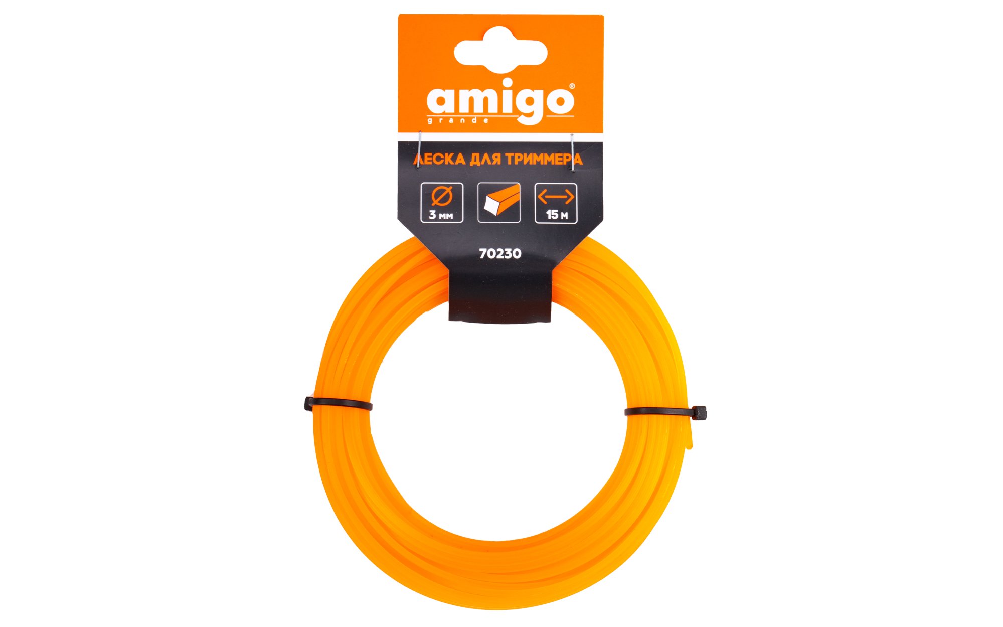 Изображение товара Леска для триммера Amigo Квадрат 3,0 мм 15 м 70230