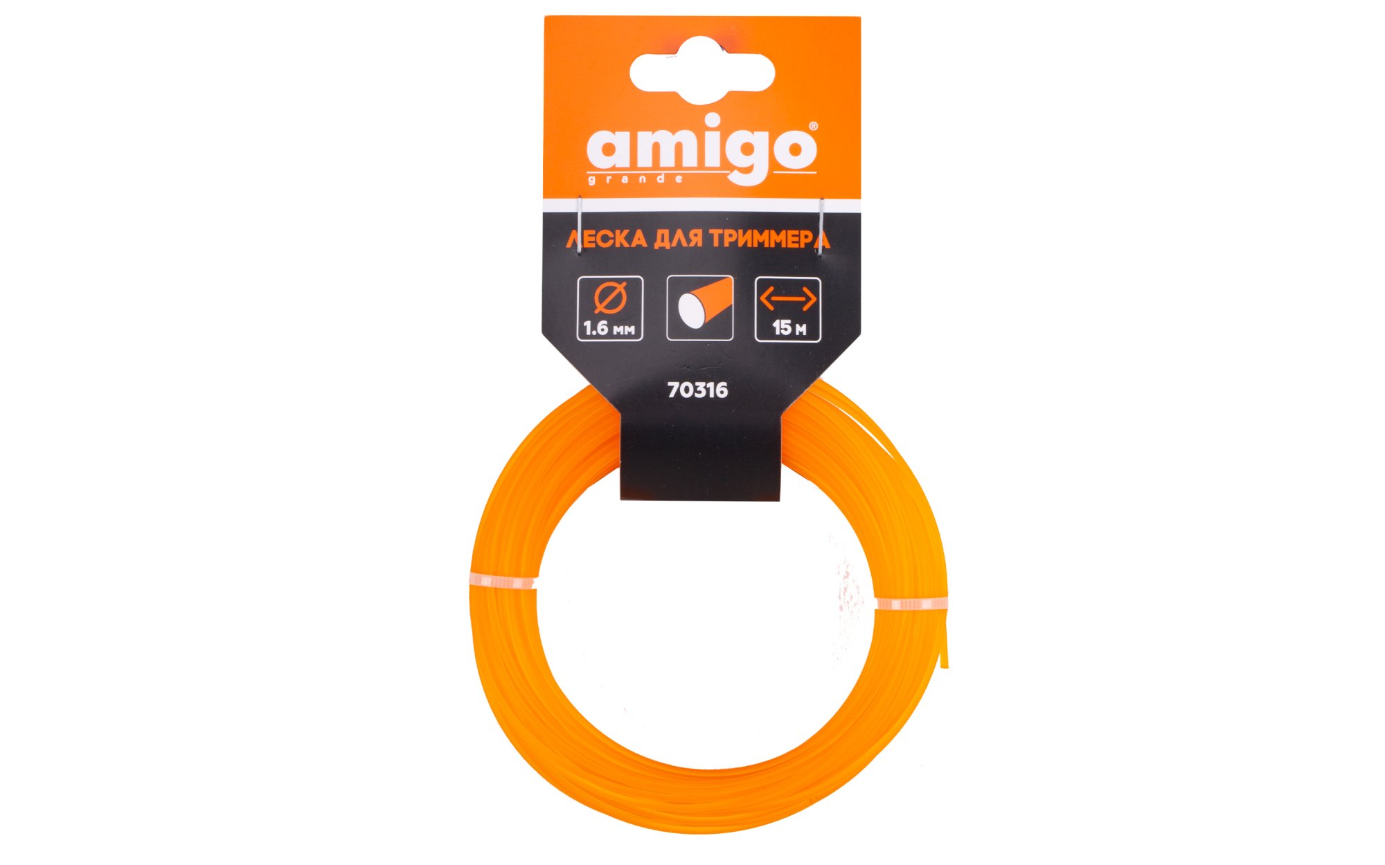 Изображение товара Леска для триммера Amigo Круг 1,6 мм 15 м 70316