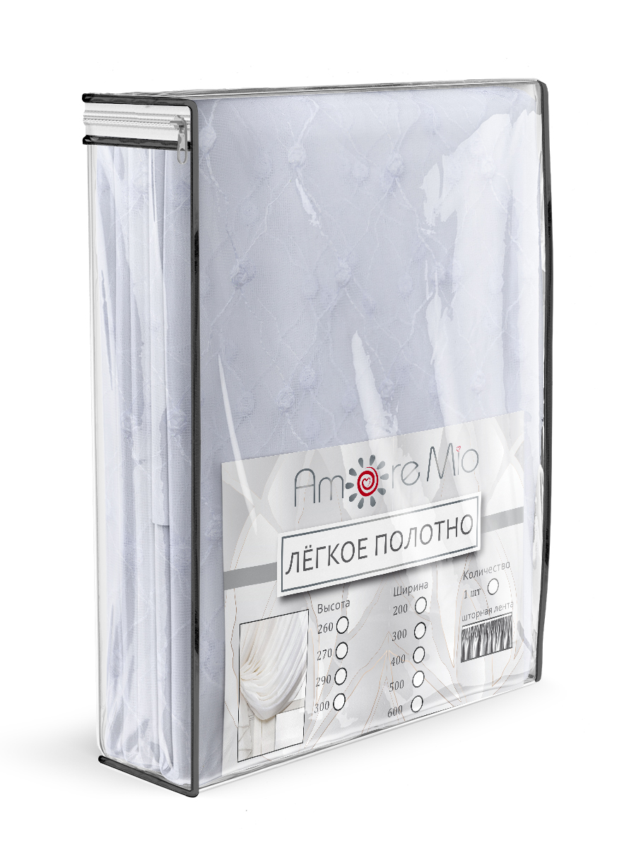 Изображение товара Тюль Вышивка 300*260см Amore Mio,цв.белый