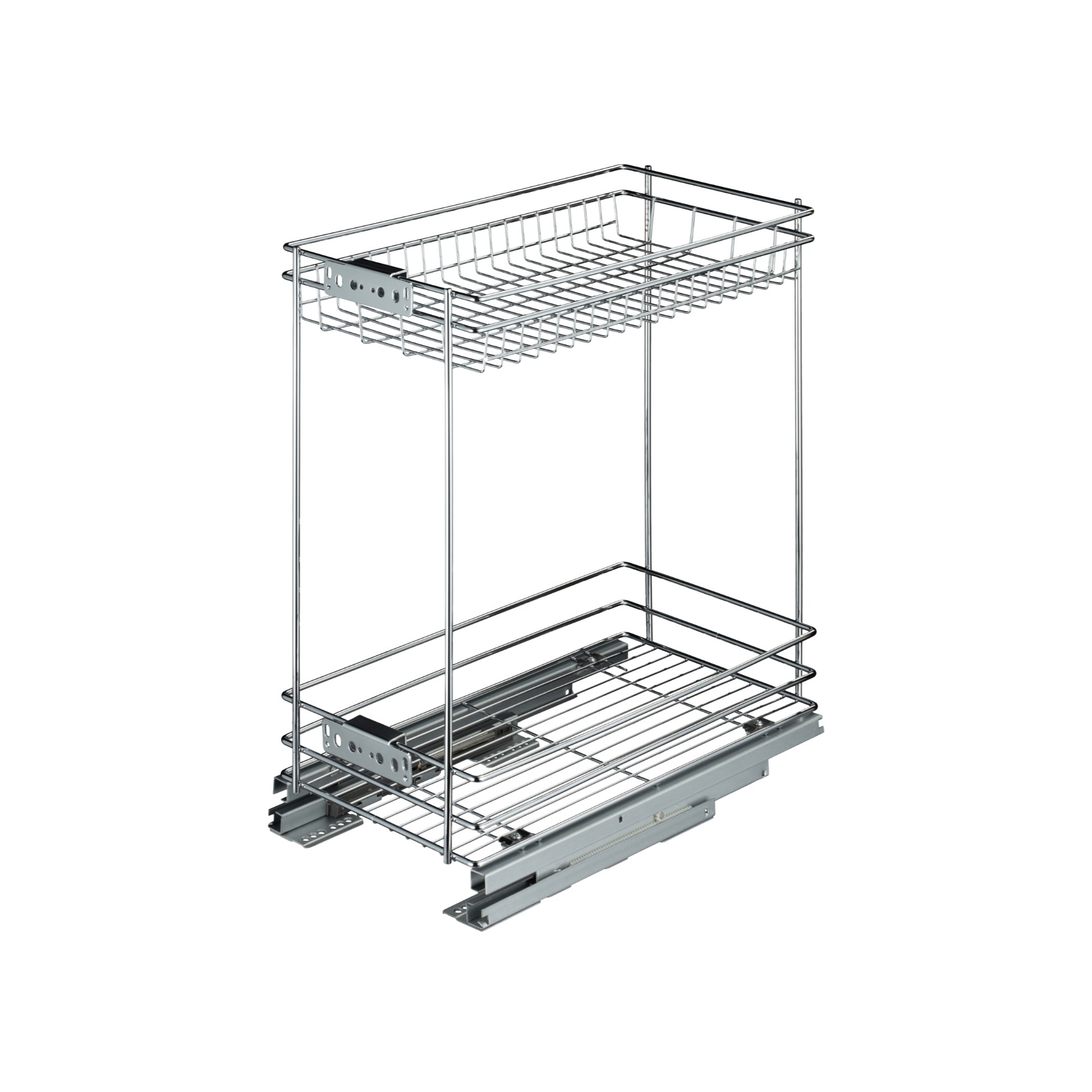 Изображение товара Корзина 300мм двухуровневая с доводчиком и направляющими, металл хром