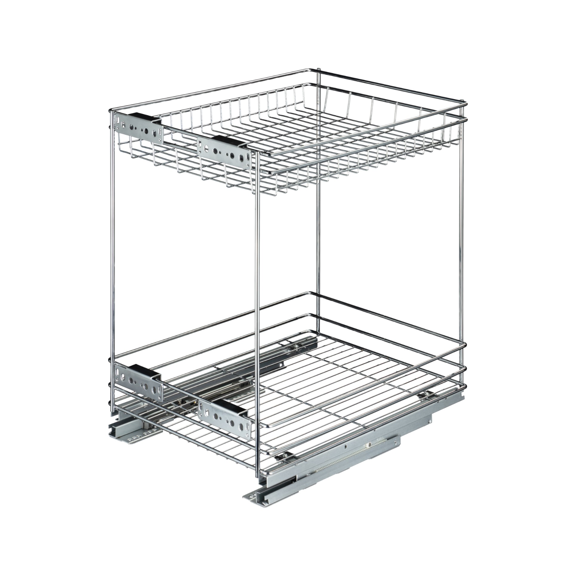Изображение товара Металлическая корзина 400мм с двумя уровнями и доводчиком для кухни