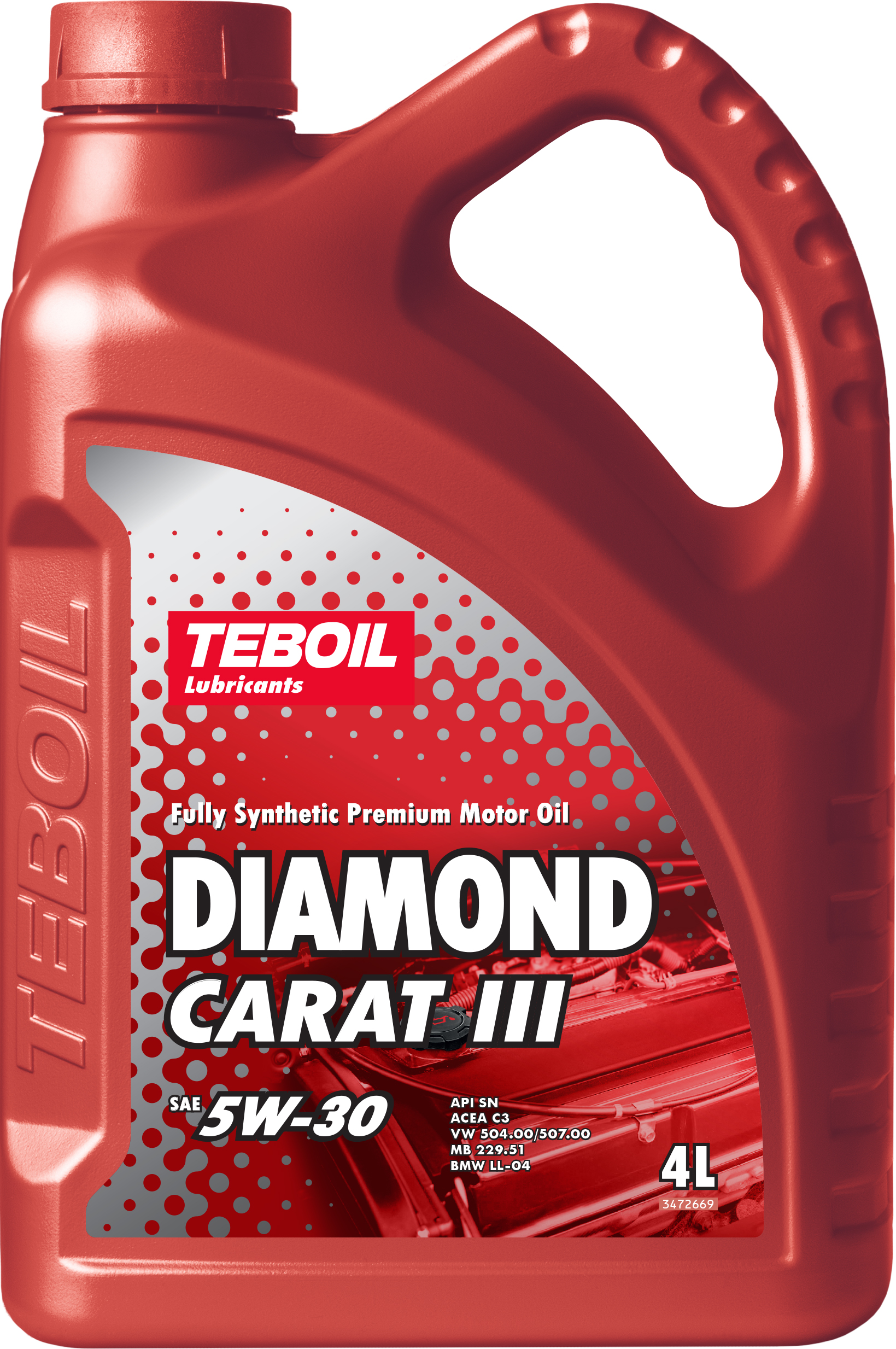 Изображение товара Моторное синтетическое масло TEBOIL Diamond Carat III 5W-30 4 л