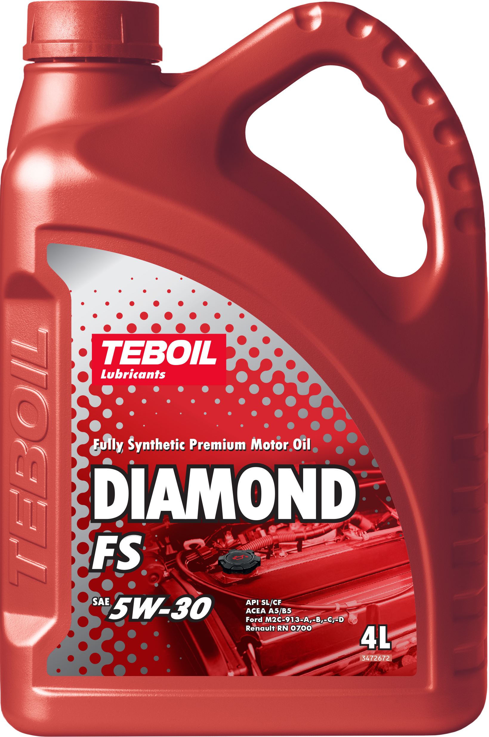 Изображение товара Моторное масло TEBOIL Diamond FS 5W-30 4 литра синтетика для бензиновых и дизельных двигателей