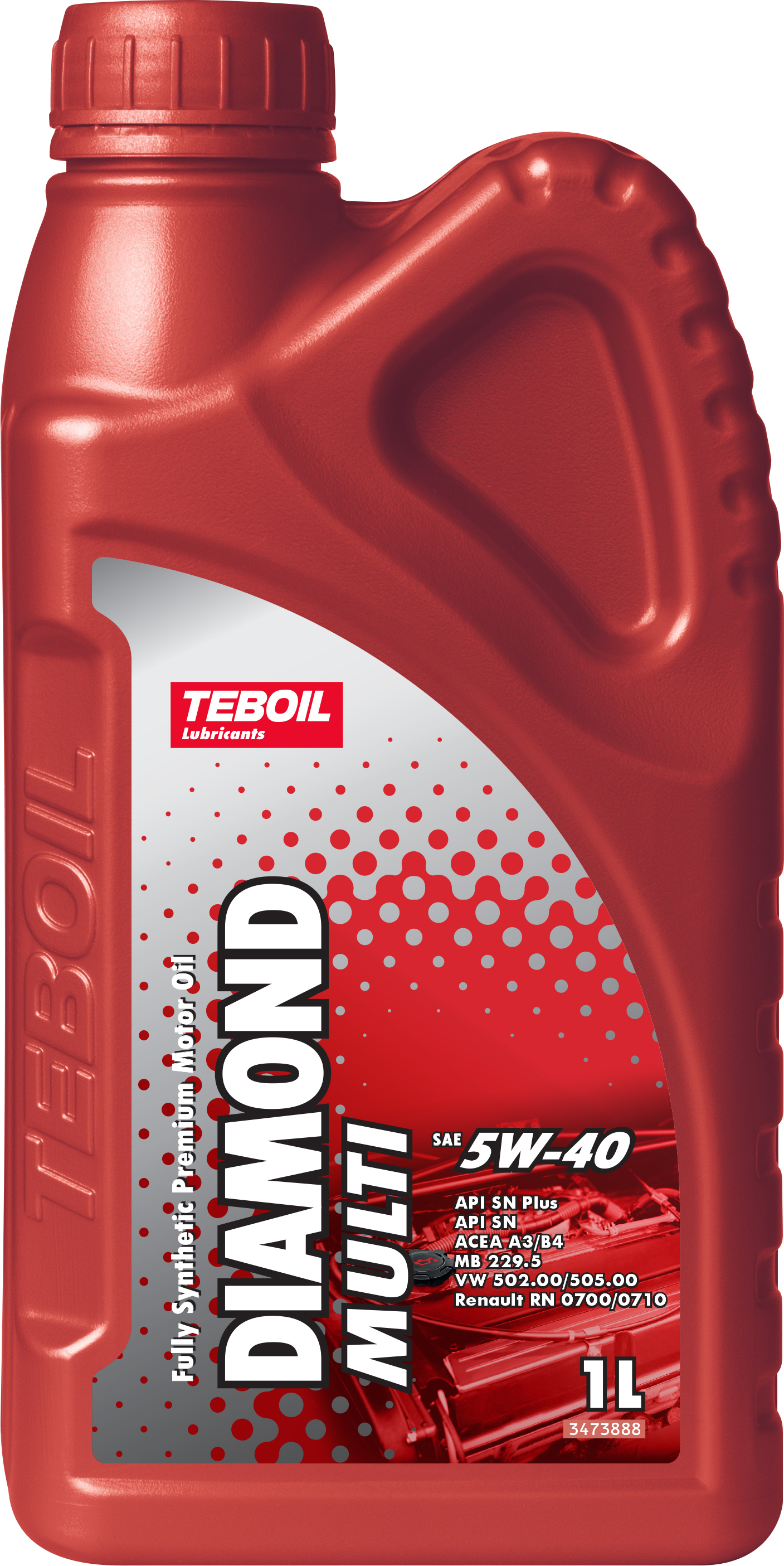 Изображение товара Моторное масло TEBOIL Diamond Multi 5W-40 1 л синтетическое для бензиновых и дизельных двигателей