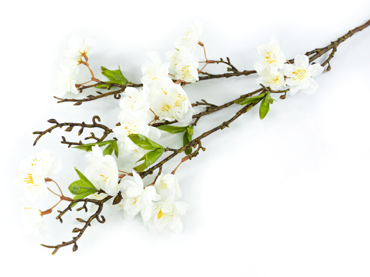 Изображение товара Декоративная ветка яблони 90см искусственная для интерьера и украшений