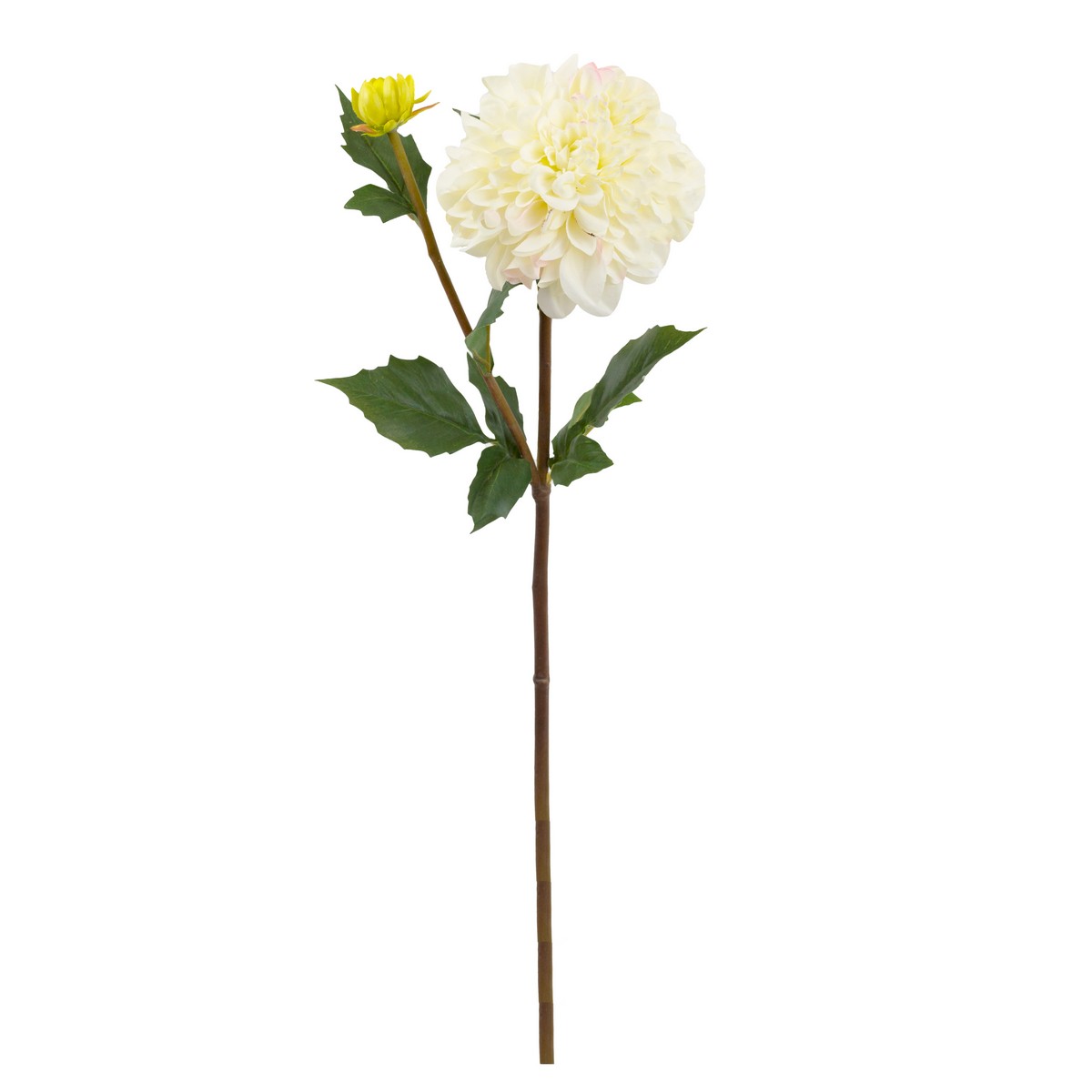 Изображение товара Искусственные цветы Георгин 60 см белый для интерьера и декора