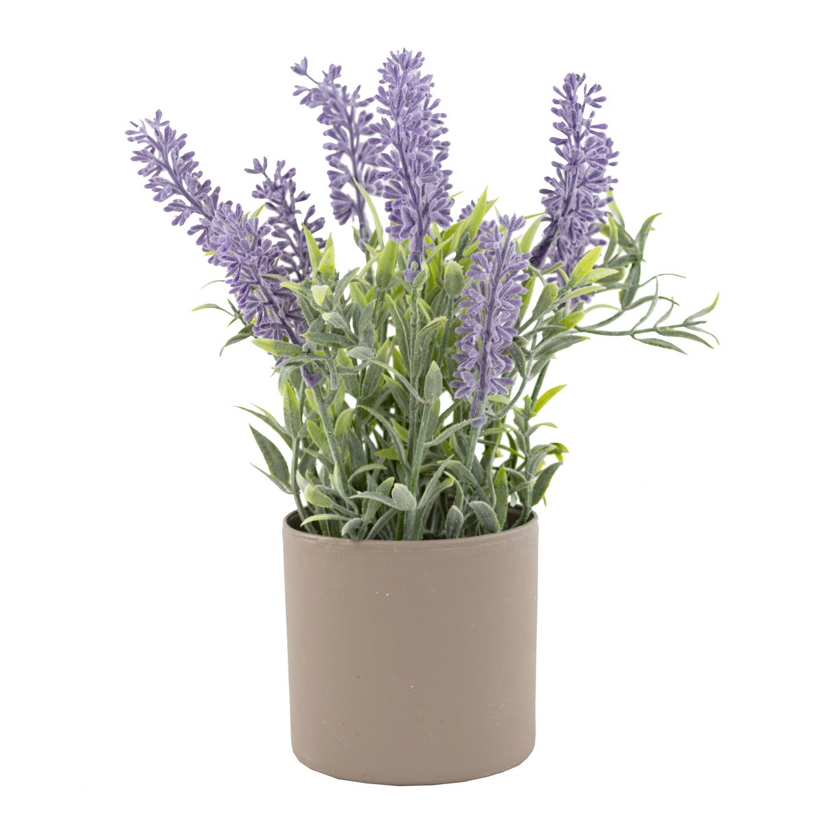 Изображение товара Лаванда в кашпо из пластика 23 см сиреневая искусственный цветок