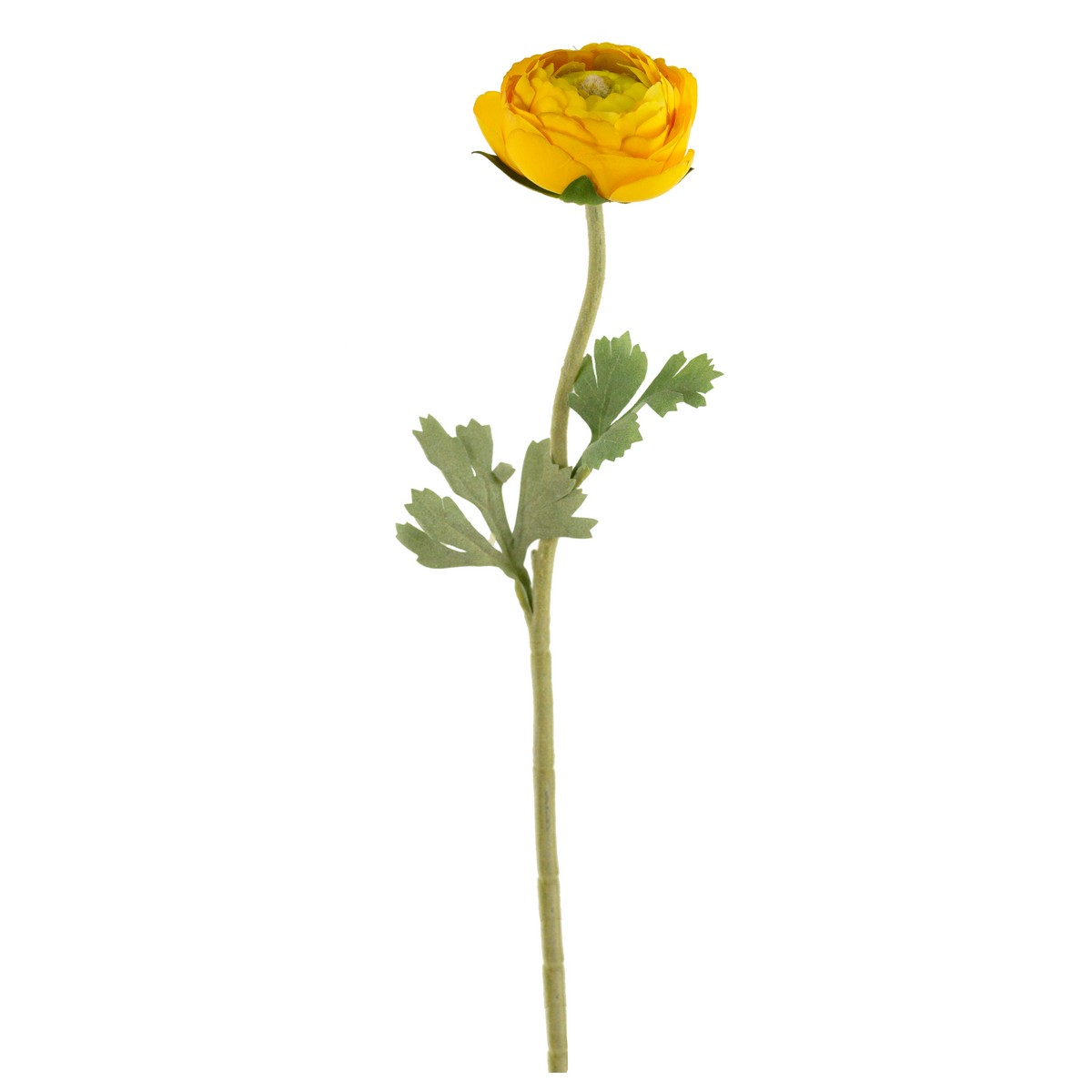 Изображение товара Искусственный ранункулюс 50см желтый для интерьера