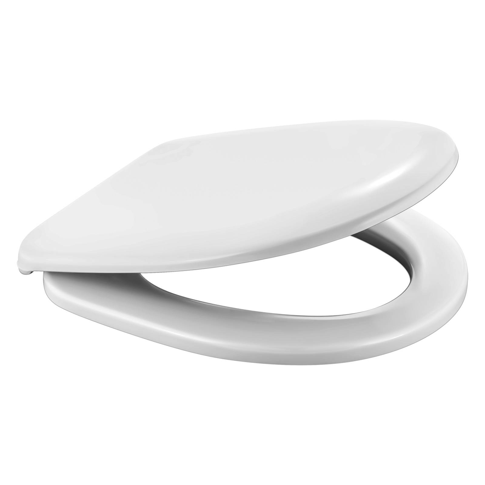 Изображение товара Сиденье для унитаза Lux A дюропласт белое, овальное, крепление регулируемое