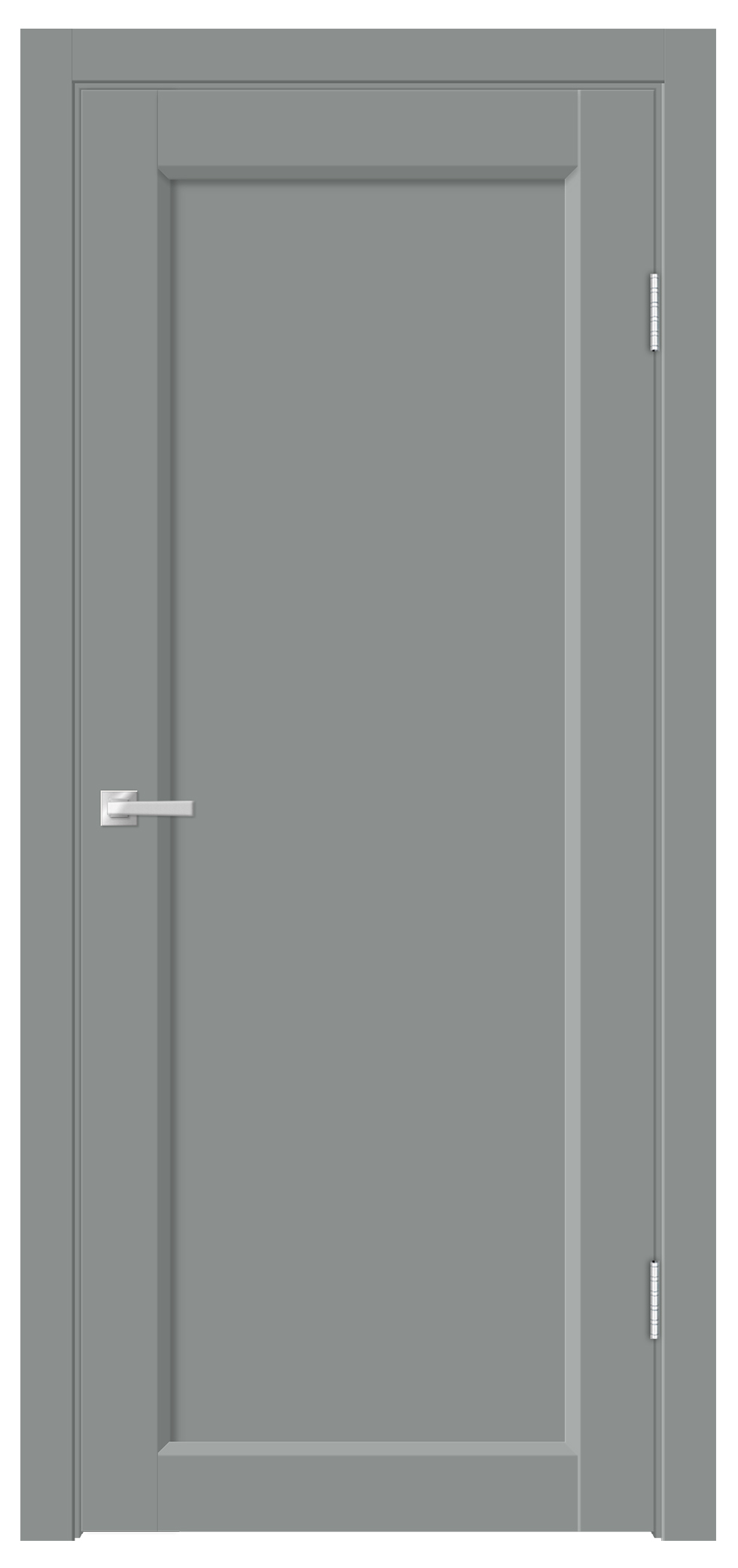 Изображение товара Межкомнатная дверь VellDoris STYLE3 4P ПЭТ 80x2000, серая, глухая, современная