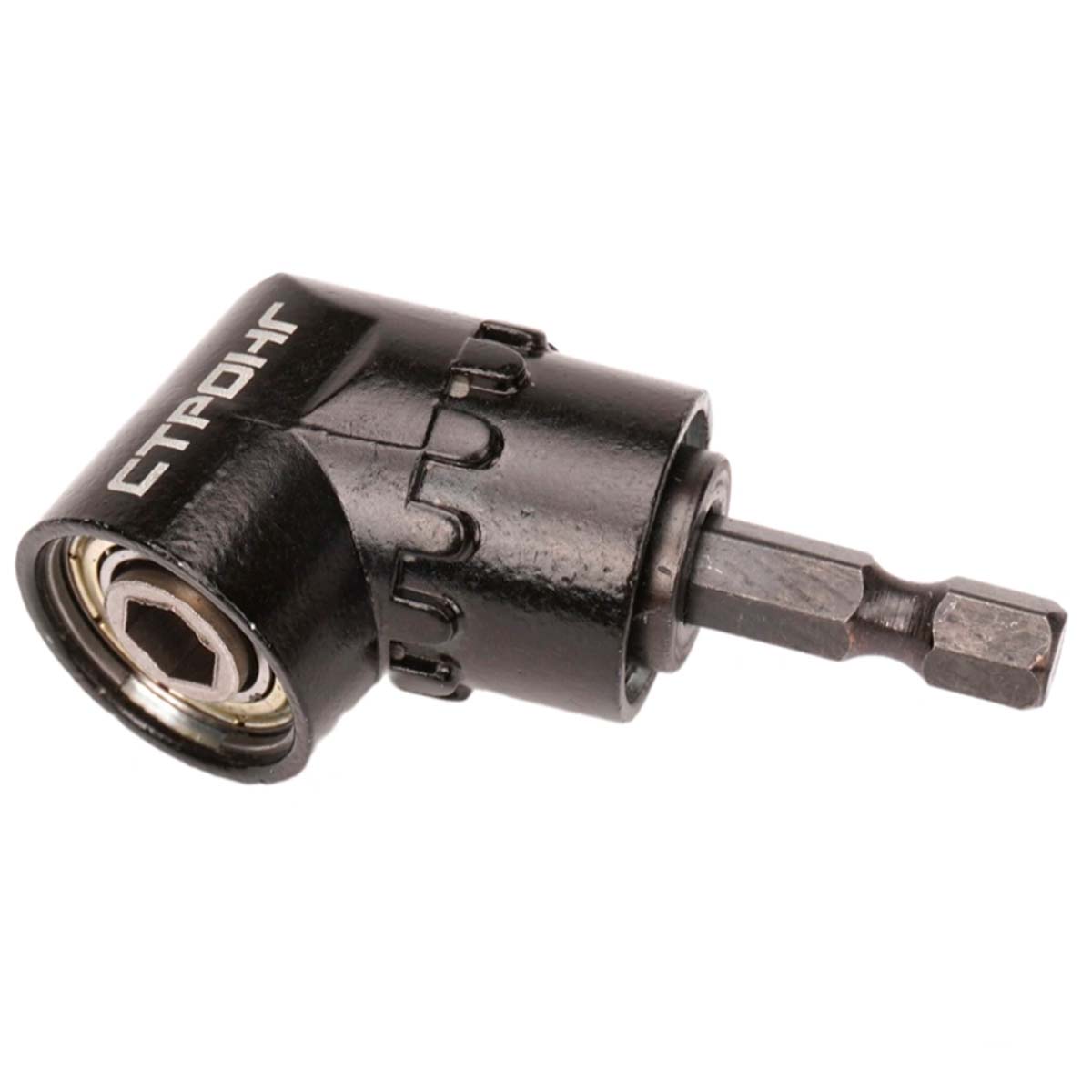 Изображение товара Угловой адаптер для бит Strong 1/4 черный 56 мм для шуруповёрта