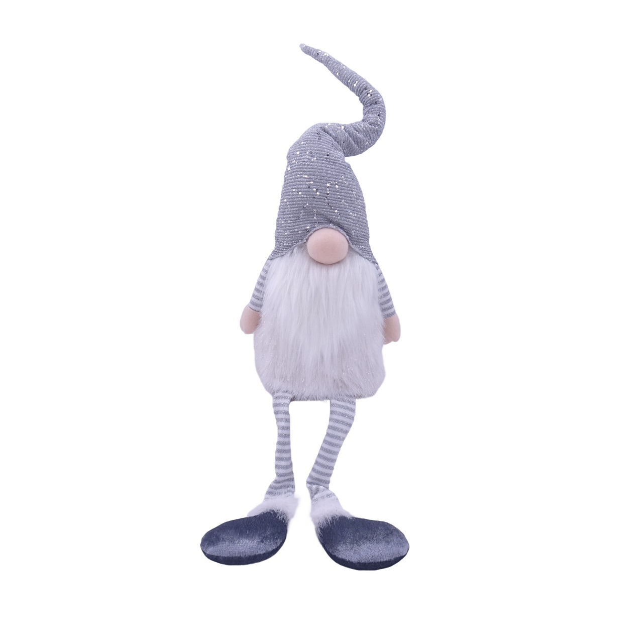 Изображение товара Новогодний декор Санта в белой шубке, 75 см, праздничное оформление