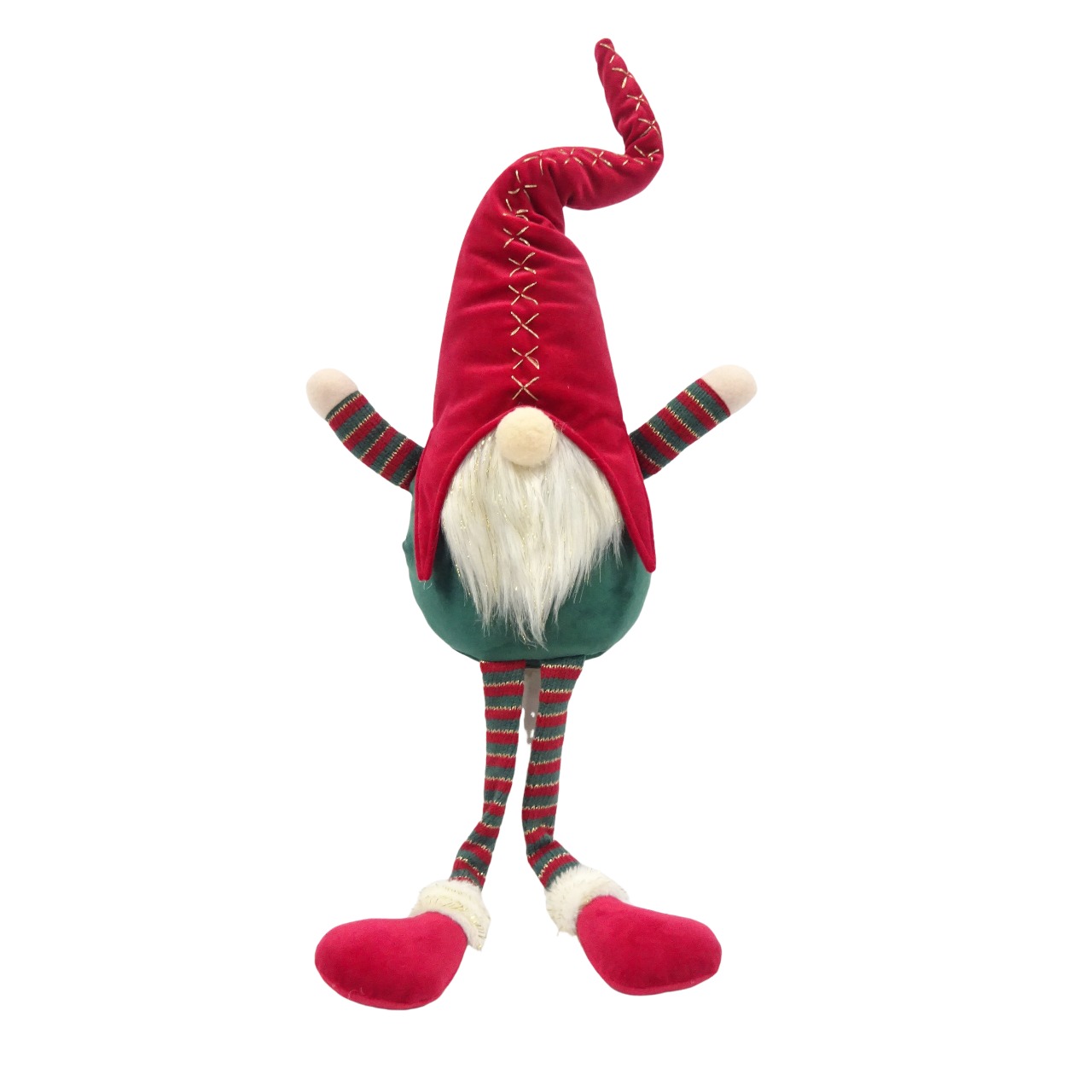 Изображение товара Новогодний декор Санта с болтающимися ногами в красном колпаке 66 см