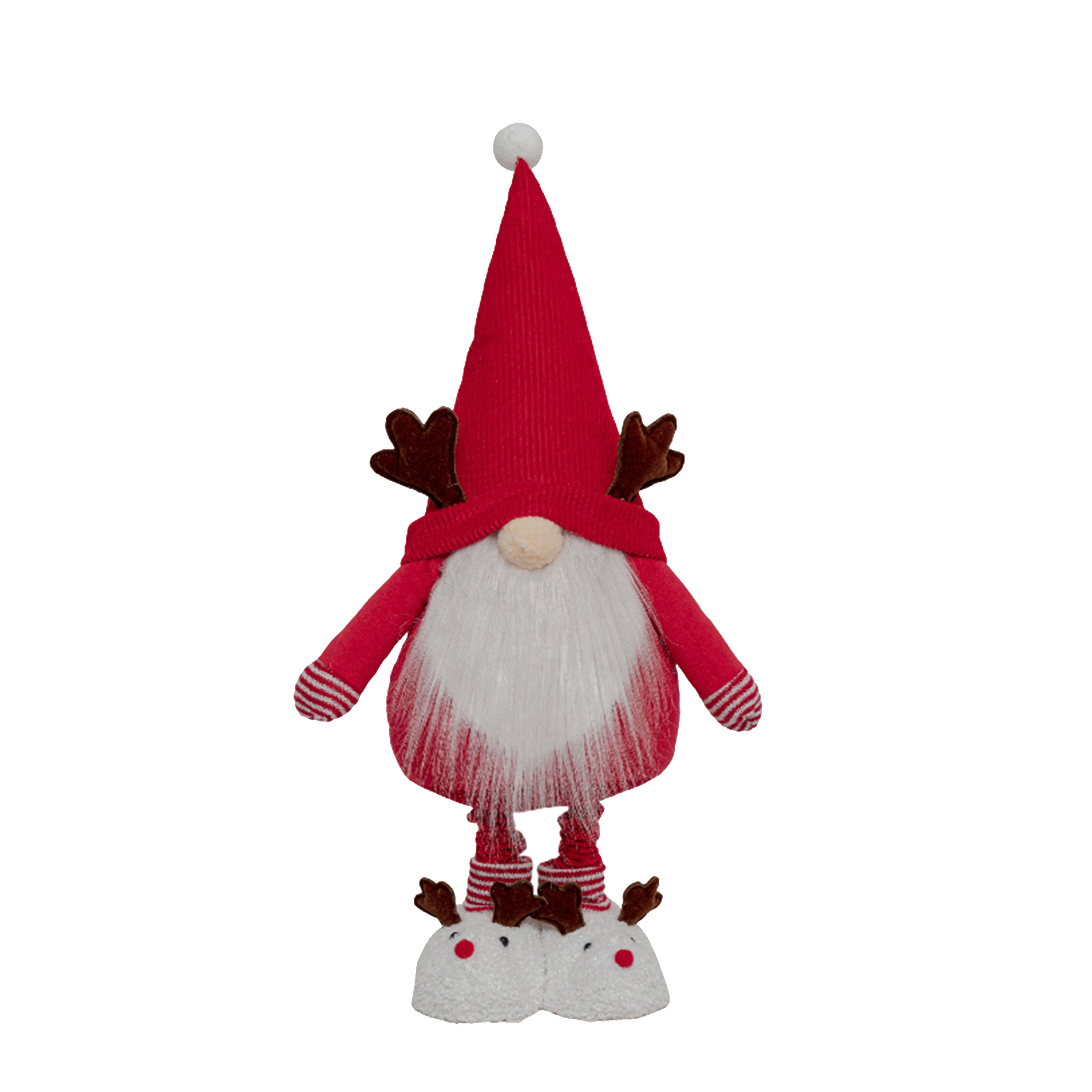 Изображение товара Новогодний декор Санта с рожками на выдвижных ножках 60-82 см