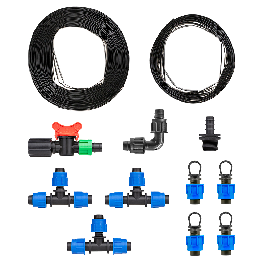 Изображение товара Комплект капельного полива MasterProf Роса ленточный 40 м для теплиц и садов