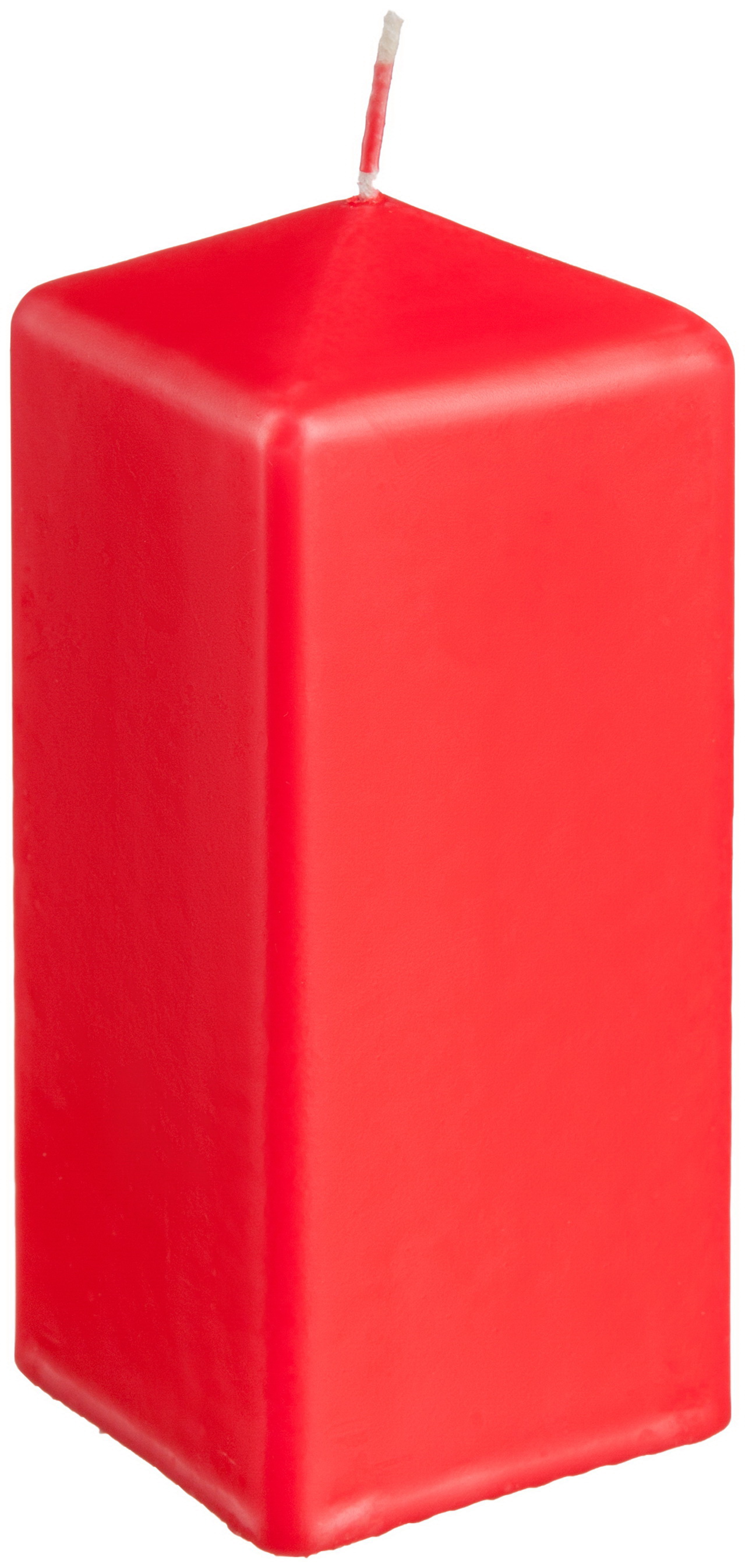 Изображение товара Свеча столбик квадрат 6х14 см Красный для дома романтики уюта