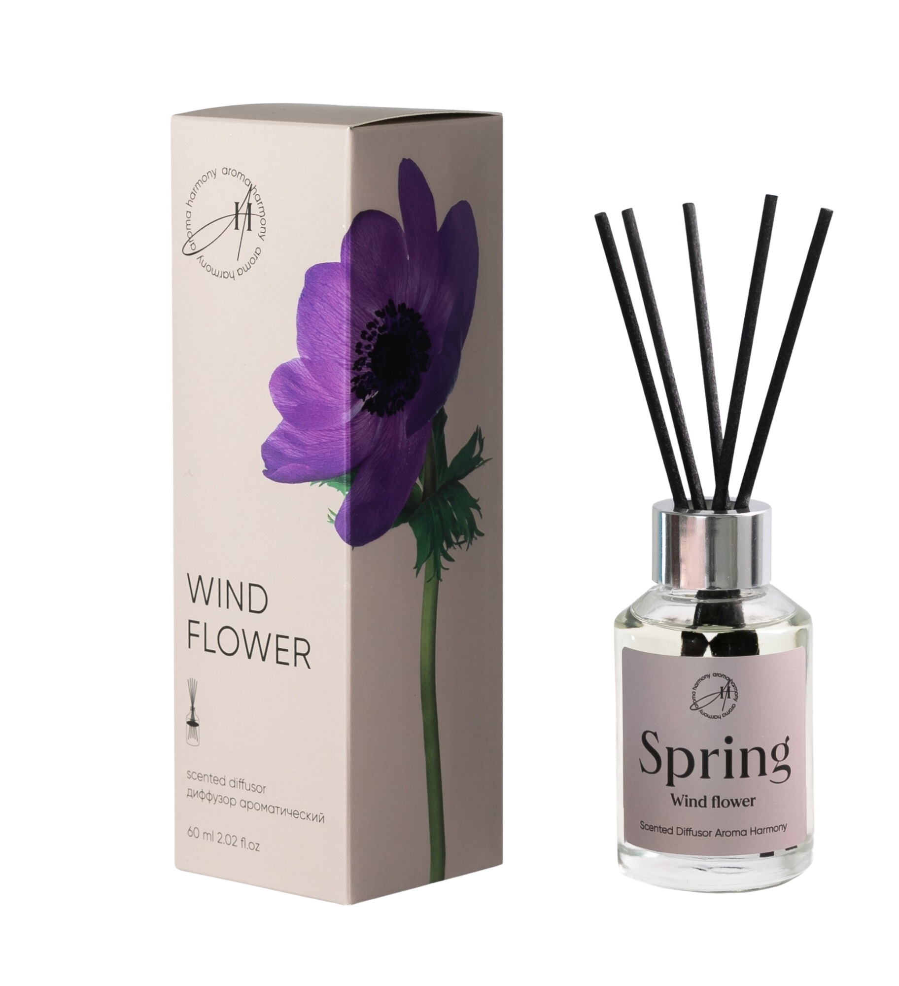 Изображение товара Диффузор ароматический Aroma Harmony "Wind Flower". "Анемон", 60 мл