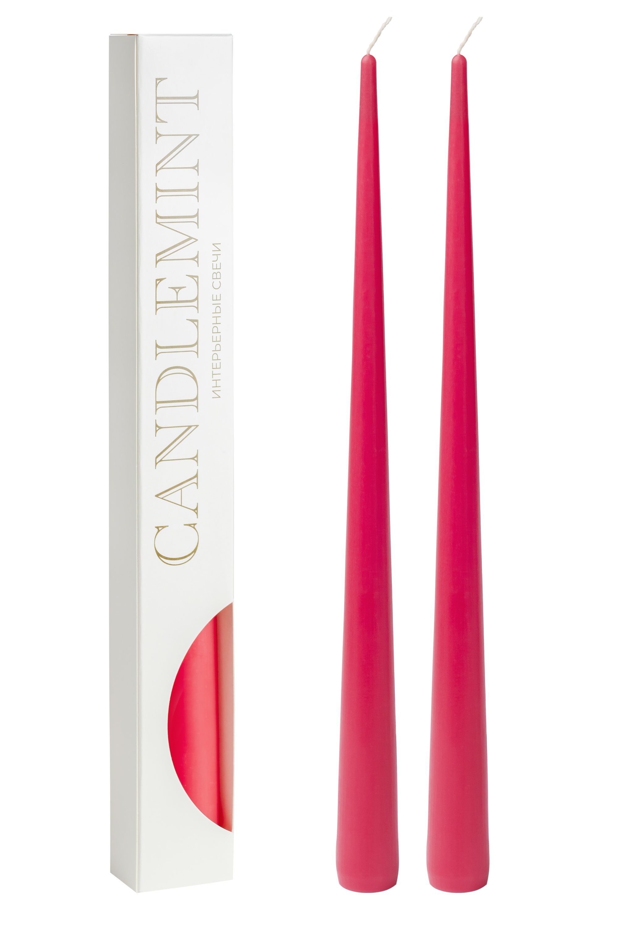 Изображение товара Набор конусных свечей Candlemint  красный 29 см  2шт