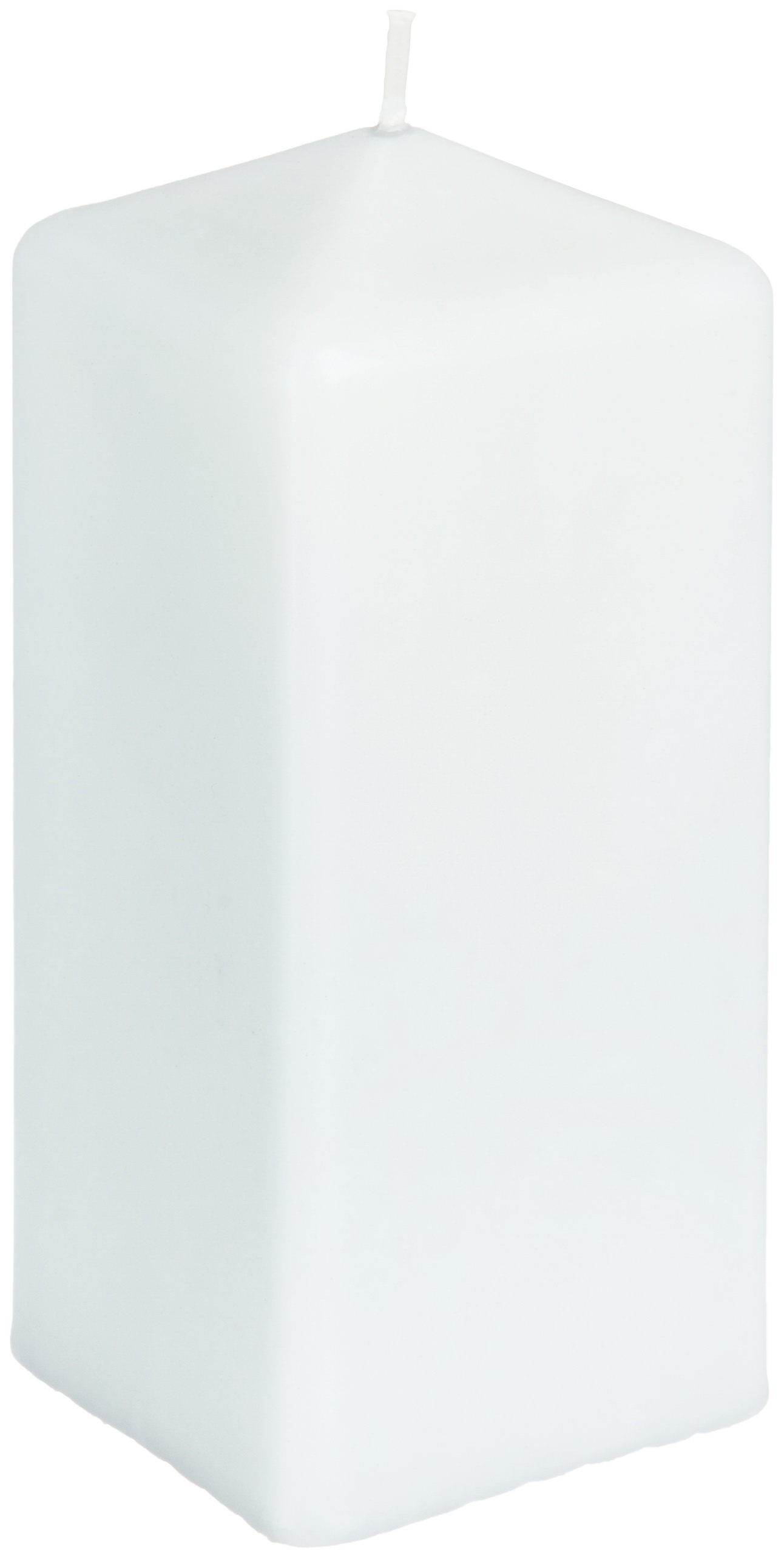 Изображение товара Свеча столбик квадрат 6х14 см белая классическая для интерьера