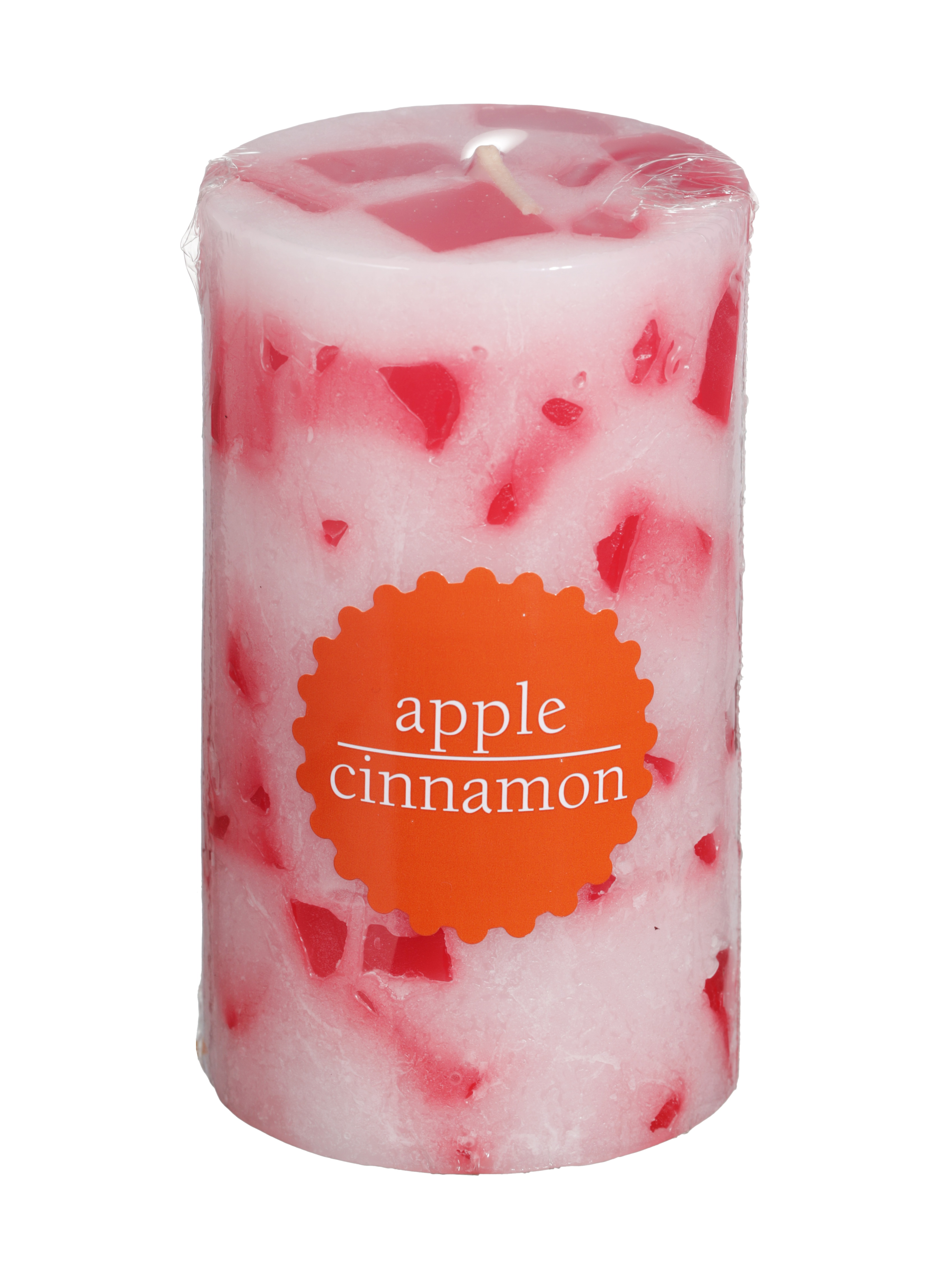 Изображение товара Свеча столбик рустик 7х13 см аромат МЕЛАНЖ Яблоко с корицей авторский дизайн