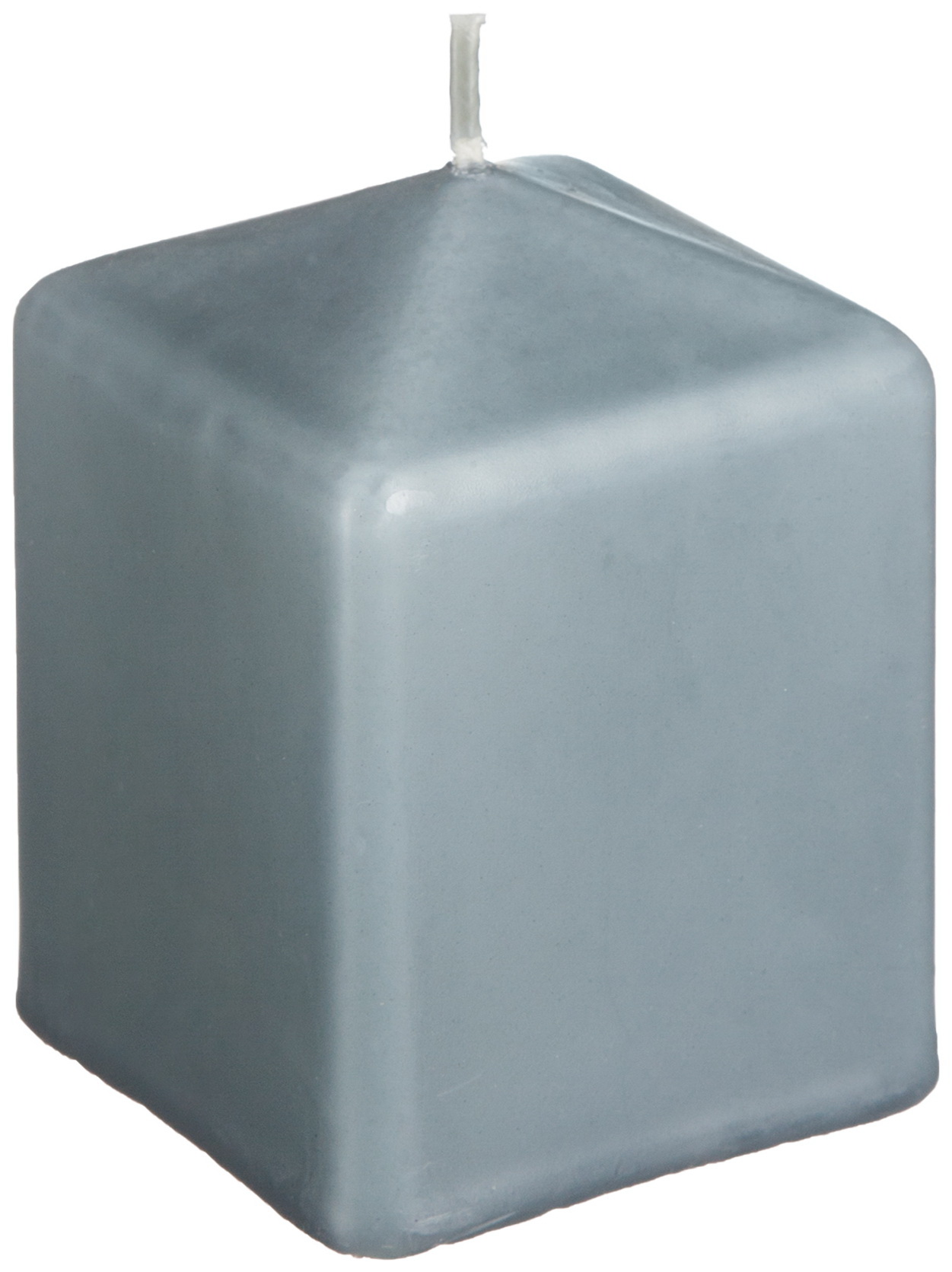 Изображение товара Свеча столбик квадрат 6х8 см Темно-серый - классическая декоративная свеча