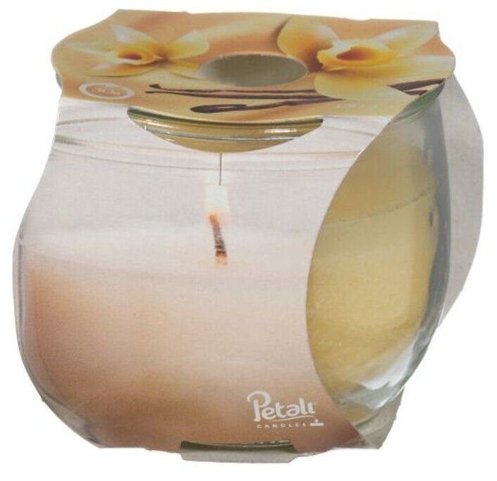 Изображение товара Свеча ароматизированная в стакане ВАНИЛЬ 120 г Petali