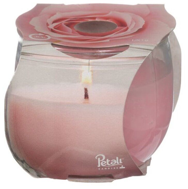 Изображение товара Свеча ароматизированная в стакане РОЗА 120 г Petali мягкий цветочный аромат
