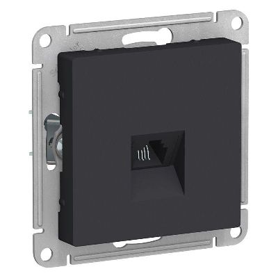 Изображение товара Розетка RJ-11 1 пост TOKOV ELECTRIC PIXEL карбон
