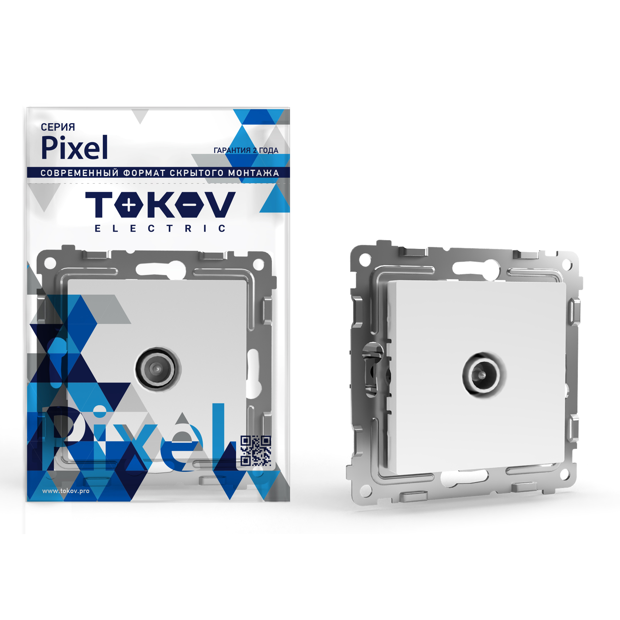 Изображение товара Розетка TV TOKOV ELECTRIC PIXEL 1791373 белый