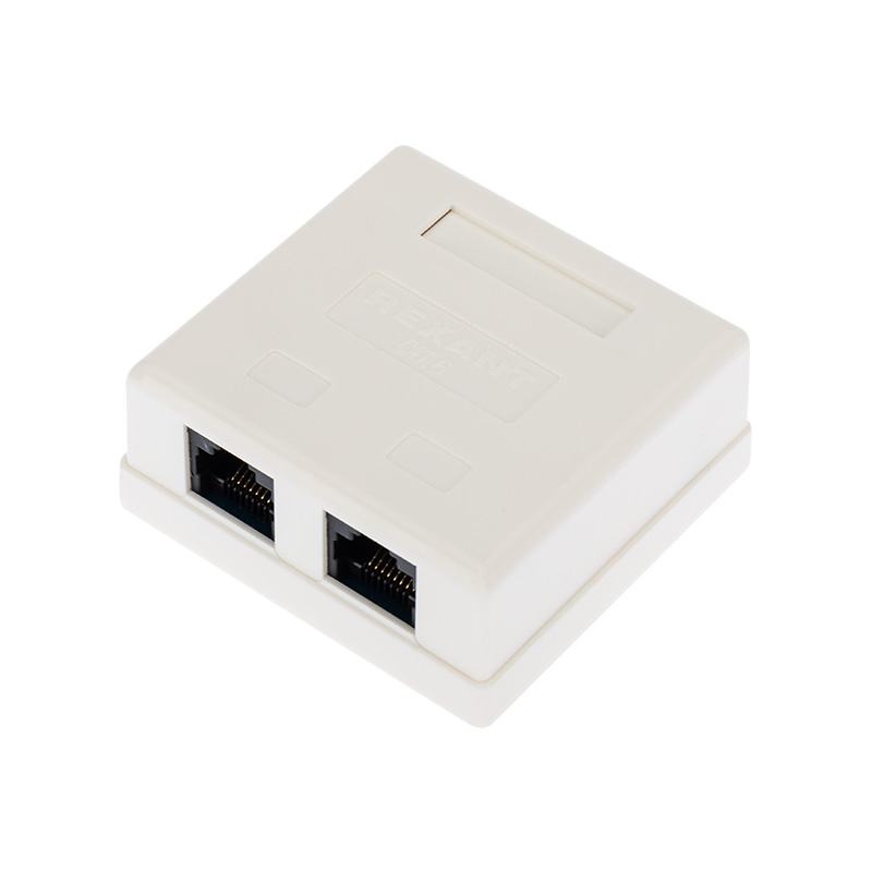 Изображение товара Розетка RJ-45 2 поста REXANT белый