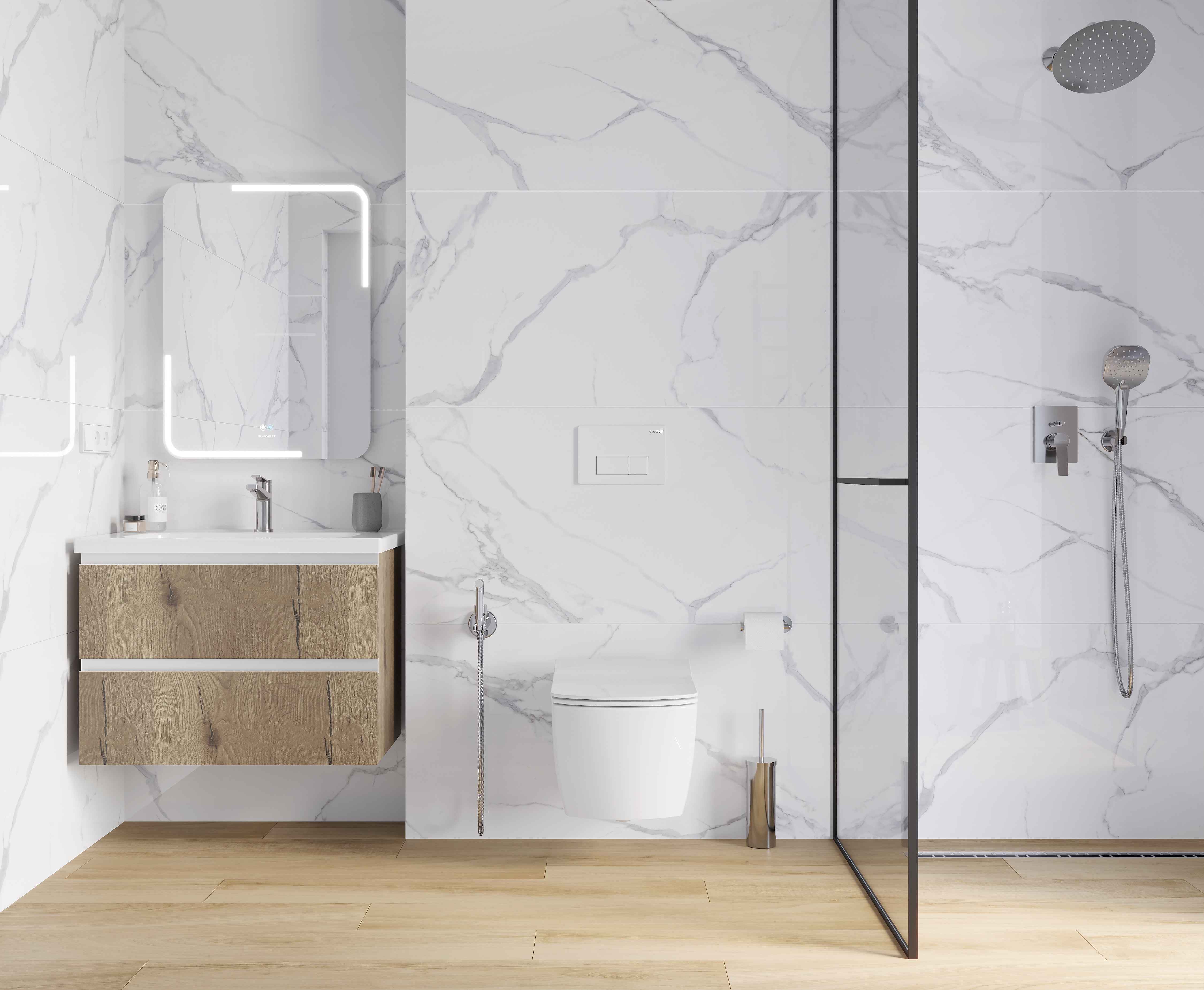 Изображение товара Керамогранит Ceradim Calacatta Silver 60x120 см для внутренних стен и пола
