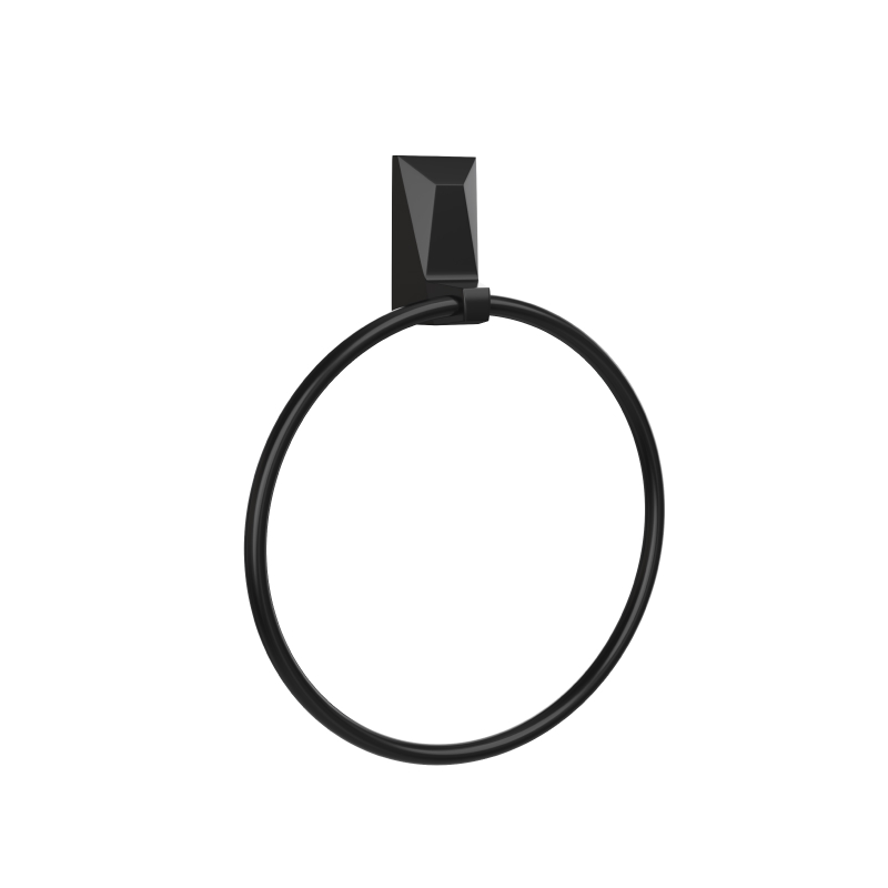 Изображение товара Полотенцедержатель кольцо ICE Kleber черный нержавеющая сталь современный дизайн