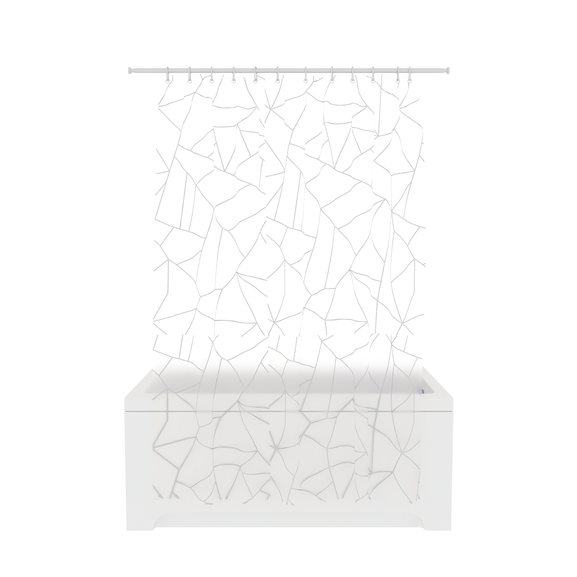 Изображение товара Шторка для ванной комнаты PEVA "SILVER GLASS" 200*180 FORA