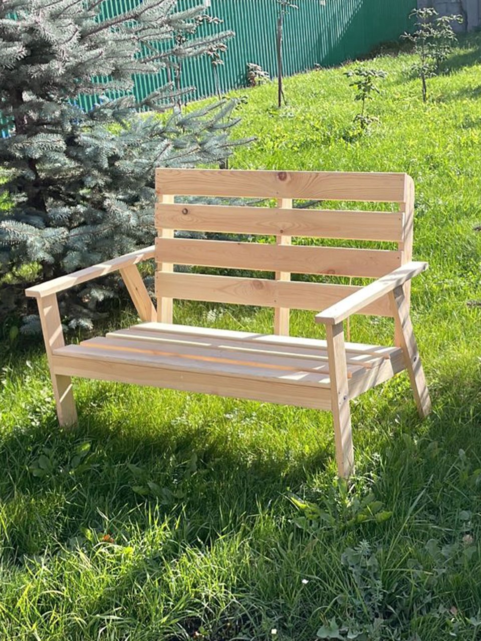 Изображение товара Деревянная садовая скамейка "Симфония" 112х66х76 см из сосны