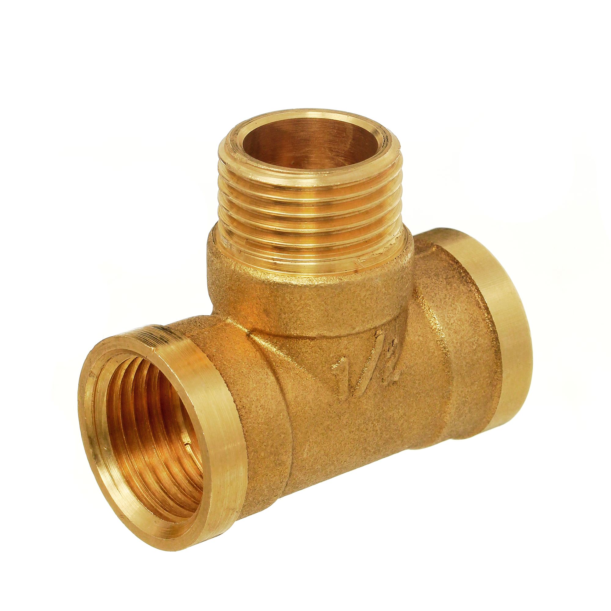 Изображение товара Тройник латунный БАЗ 1/2"-1/2"-1/2" для трубопроводов