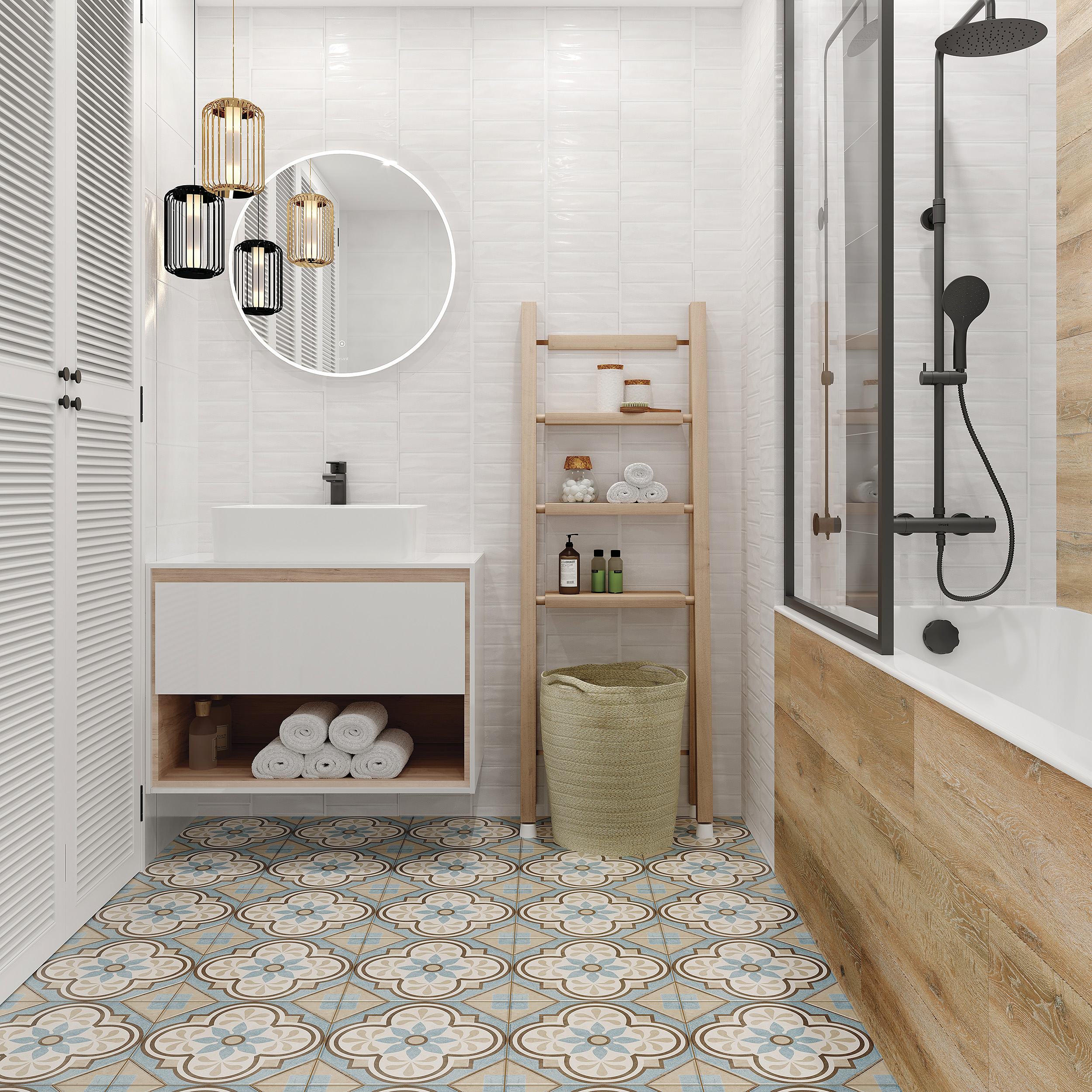 Изображение товара Керамогранит Cersanit Daisy Пэчворк рельеф 29,8X29,8 см 1,154 м²