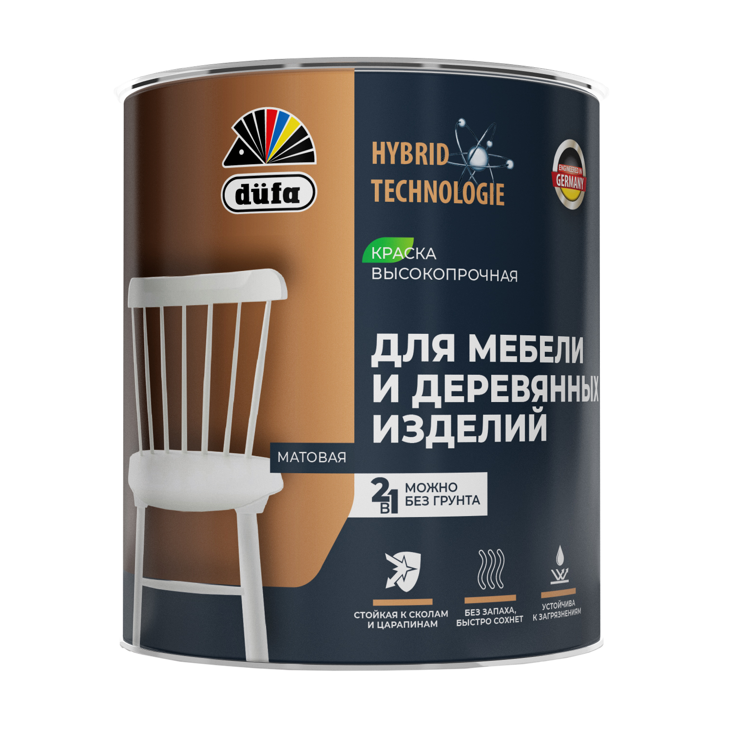 Изображение товара Dufa для мебели и деревянных изделий краска база 1 2л