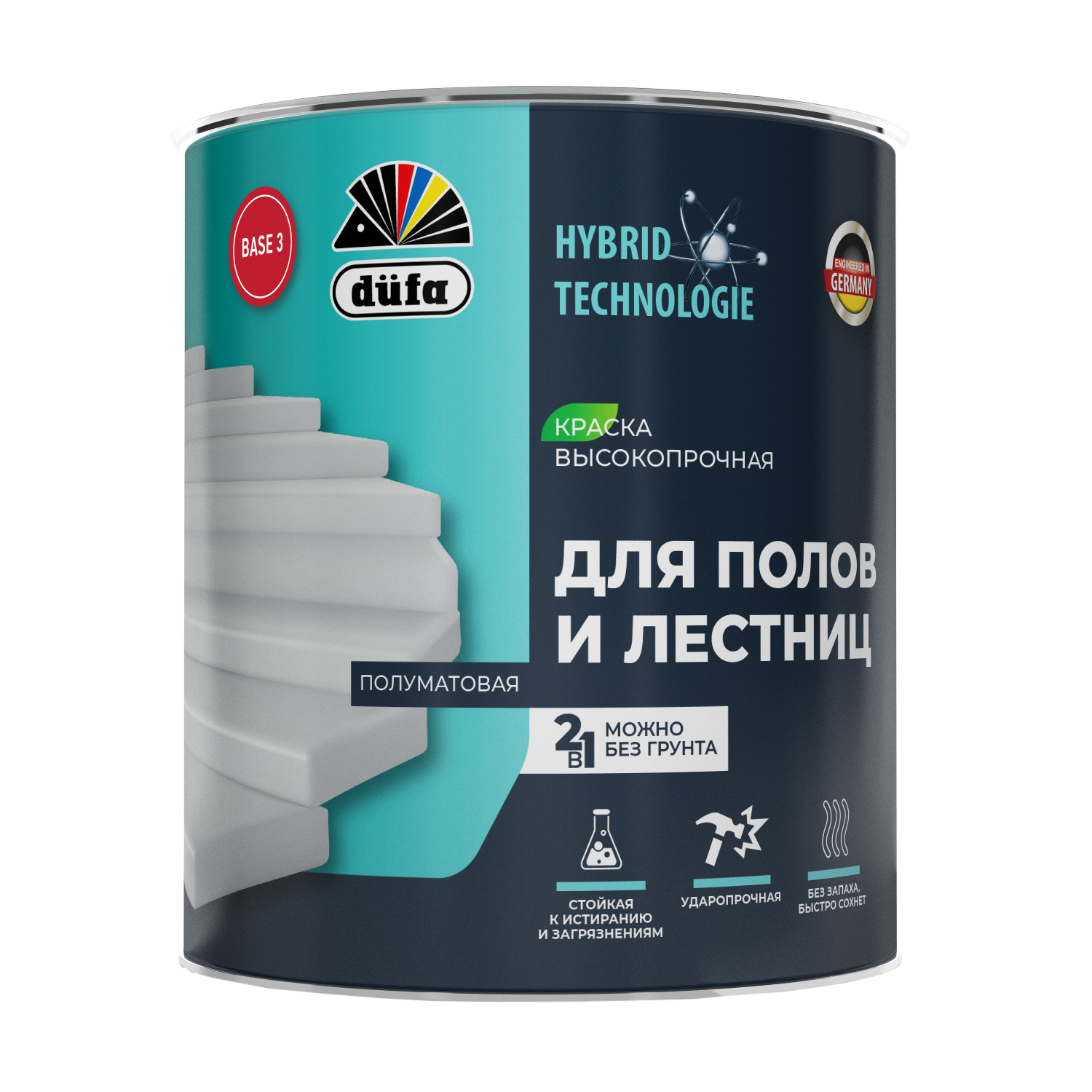 Изображение товара Dufa для полов и лестниц краска база 3 0,65л