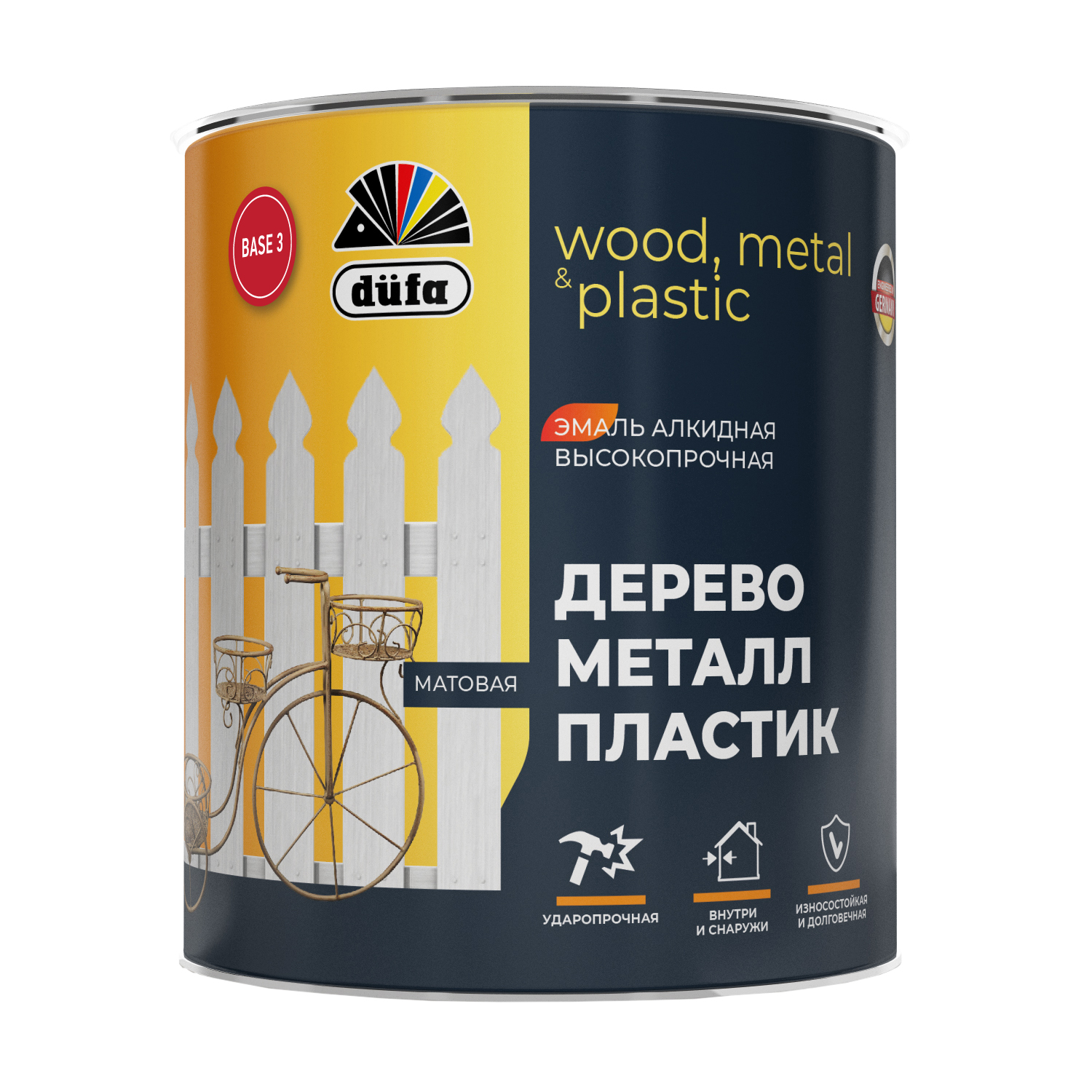 Изображение товара Dufa дерево, металл, пластик эмаль алкидная база 3 0,65л