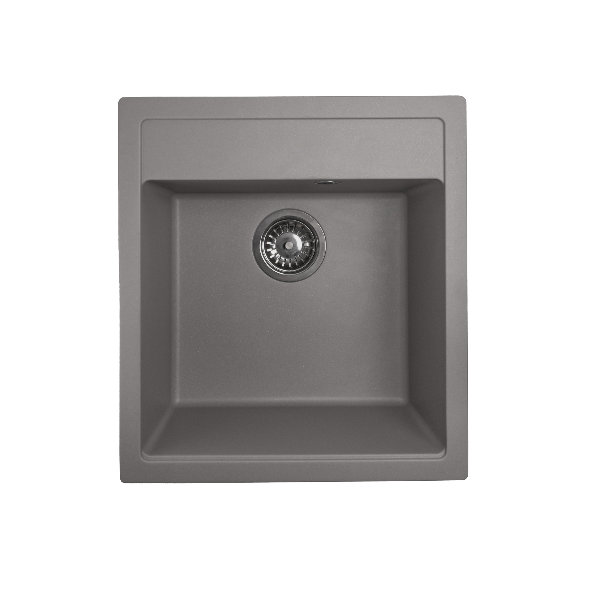 Изображение товара Кухонная мойка Flortek Стелла 460 серый шёлк - кварцевая, накладная