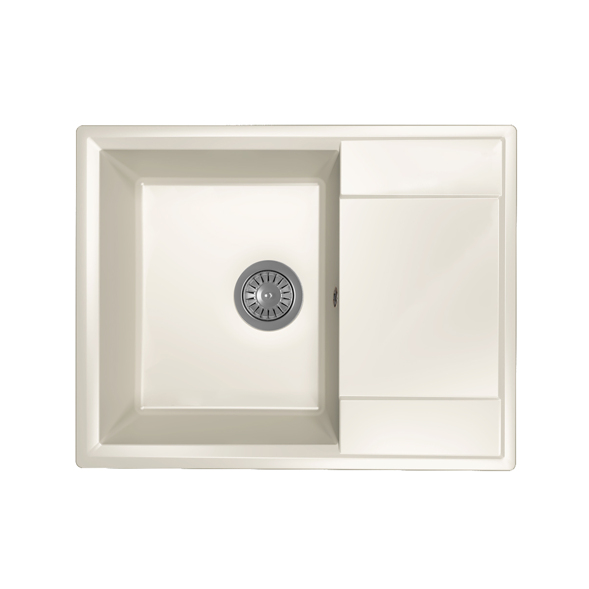 Изображение товара Мойка кухонная Flortek Новвела 640 жасмин из кварца, накладная, матовая