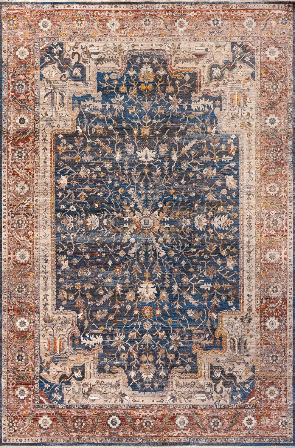 Изображение товара Ковёр Турция MAJESTIC 1365A-NAV-RED 2,0x2,9 современный ковёр для гостиной