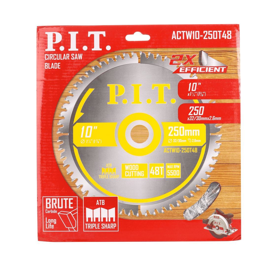 Изображение товара Диск пильный P.I.T. 250x32/30x2,2 мм 48T ACTW10-250T48