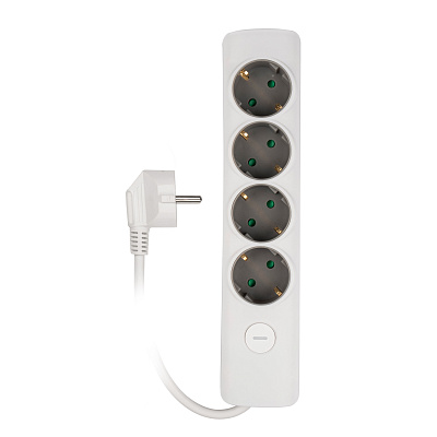 Изображение товара Удлинитель с выключателем и заземлением JAZZway ET-04-500W 4 гнезда 5 м кабель