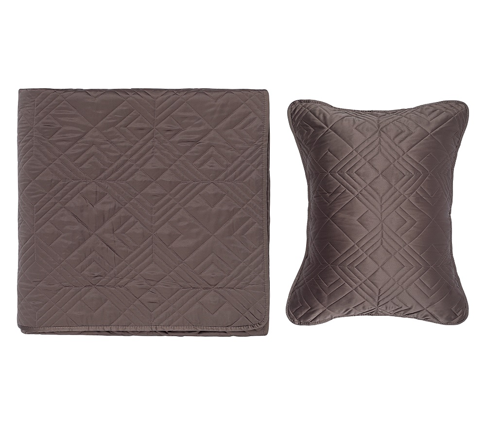 Изображение товара Покрывало евро 230x250 с наволочками 50x70 Sofi de Marko Себастьян шоколад