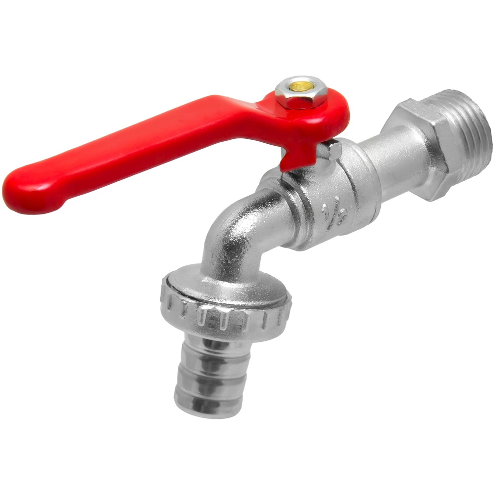 Изображение товара Кран шаровой водоразборный со штуцером 1/2" ручка, LIGHT